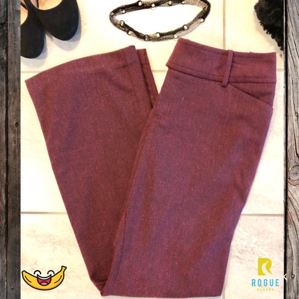 🥀Burgundy Maroon Tweed Dress Pant🥀